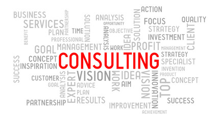 Fototapeta premium Consulting - typographic concept