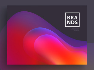 Modern Covers Template Design. Fluid colors. Trendy Holographic Gradient shapes for Presentation, Magazines, Flyers, Annual Reports, Posters and Business Cards. Vector EPS 10