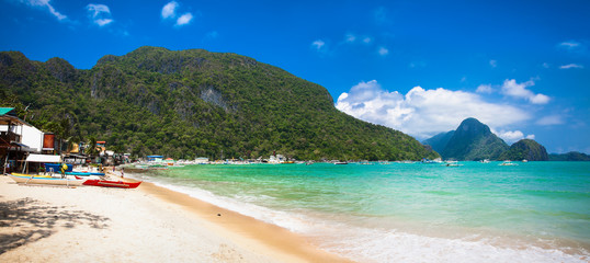 Incredible beauty of El Nido beach at Palawan,  Philippines.