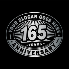 165 years anniversary design template. Vector and illustration. 165th logo. 