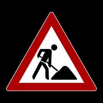 Verkehrsschild Baustelle