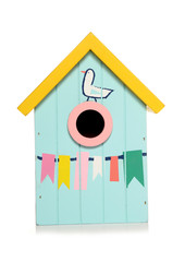 beach hut bird house cutout