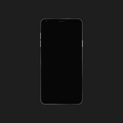 smartphone illustration with black screen