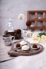 breakfast with milk and levitation cookies