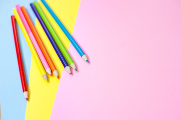 pop art colour pencils background
