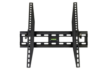 Black bracket for TV on a white background isolation