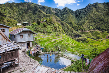 Native Ifugao hut in Batad , Central Luzon on Philipines
