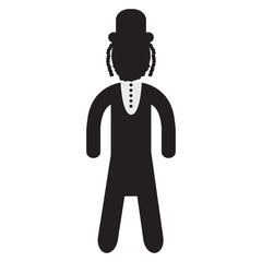 Isolated rabbi icon