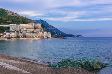Fototapeta premium Rafailovici town on so called Budva Riviera in Montenegro