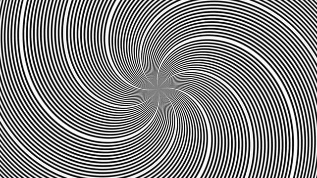 Hypnotic Rhythmic Movement Black And White Kaleidoscope 