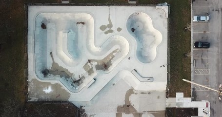Skatepark from aerial view