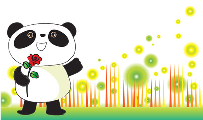panda with card