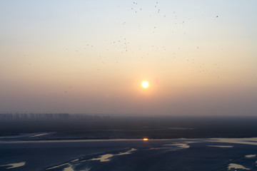 Sunset on a marsh