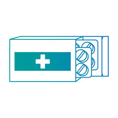 medical box with pills vector illustration design