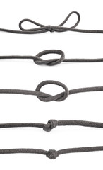 Set of shoelace knots isolated