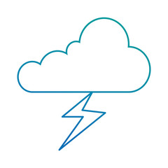 weather cloud rainy with ray vector illustration design