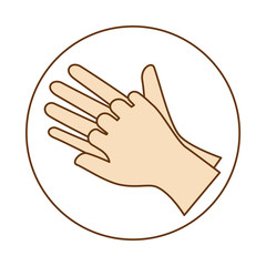 Surgical gloves isolated icon vector illustration design