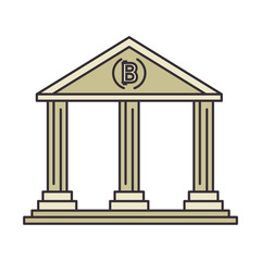 Obraz premium bank building isolated icon vector illustration design