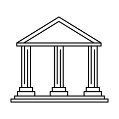 bank building isolated icon vector illustration design