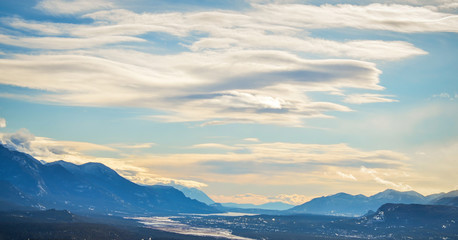 Fototapeta na wymiar Panoramic View of Columbia Lake from Mt. Swansea Canada