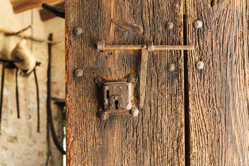 Farm door locks.
