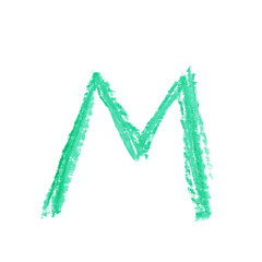 Single hand drawn letter isolated