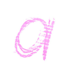 Single hand drawn letter isolated