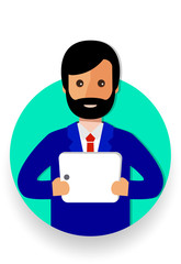 business man cartoon icon vector illustration avatar
