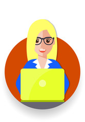 business woman cartoon icon vector illustration avatar