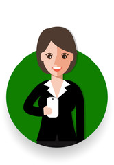 business woman cartoon icon vector illustration avatar
