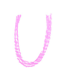 Single hand drawn letter isolated