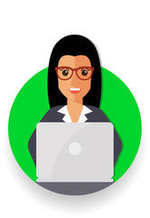 business woman cartoon icon vector illustration avatar