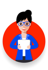 business woman cartoon icon vector illustration avatar