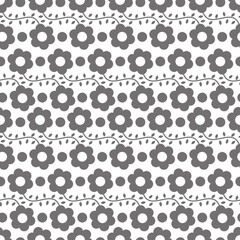 Retro flower background. Seamless pattern. Vector. レトロな花パターン