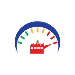 Factory Speed Logo Icon Design