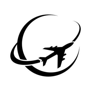 Logo avion aviation voyage