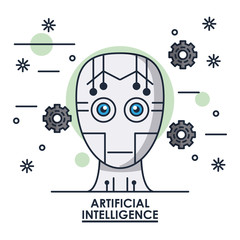 Artificial intelligence technology icon vector illustration graphic design