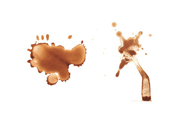 Dried coffee stain isolated