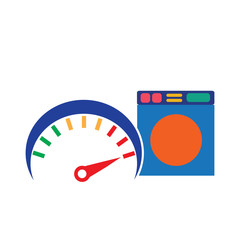 Laundry Speed Logo Icon Design