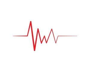 heart beat line vector