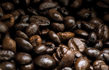 Coffee beans on a sack