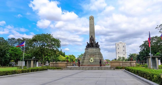 Monument in memory of Jose Rizal(National hero) at Rizal park in Metro Manila