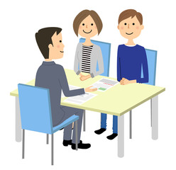 打ち合わせ　契約　説明