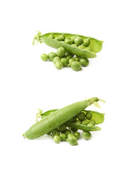 Green pea bean isolated