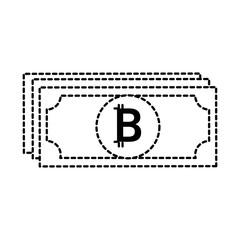 bill virtual money icon vector illustration design