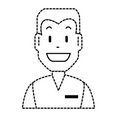 young man model avatar character vector illustration design