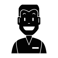 young man model avatar character vector illustration design