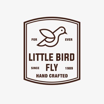 bird - vector logo/icon illustration label