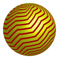 Abstract yellow Circle  Logo Design Vector. Yellow circle with red lines.