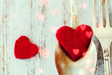 Valentines or romantic dinner concept